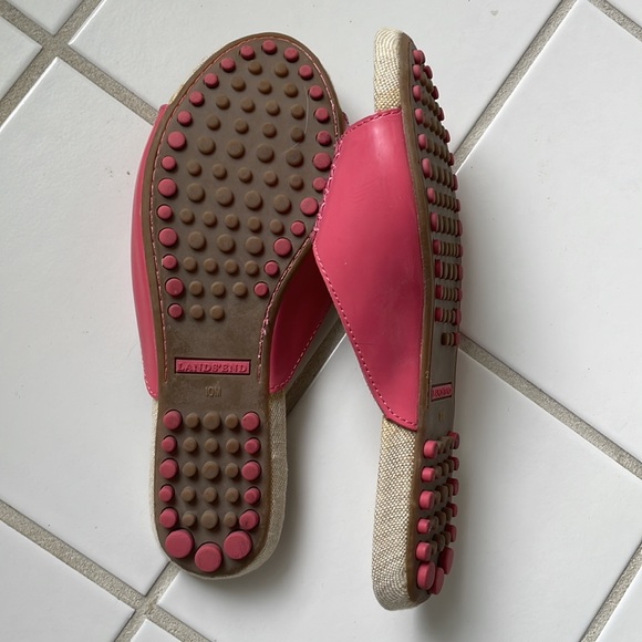 Vintage!  Lands end Pink penny loafer sandal size 10 - Picture 4 of 4